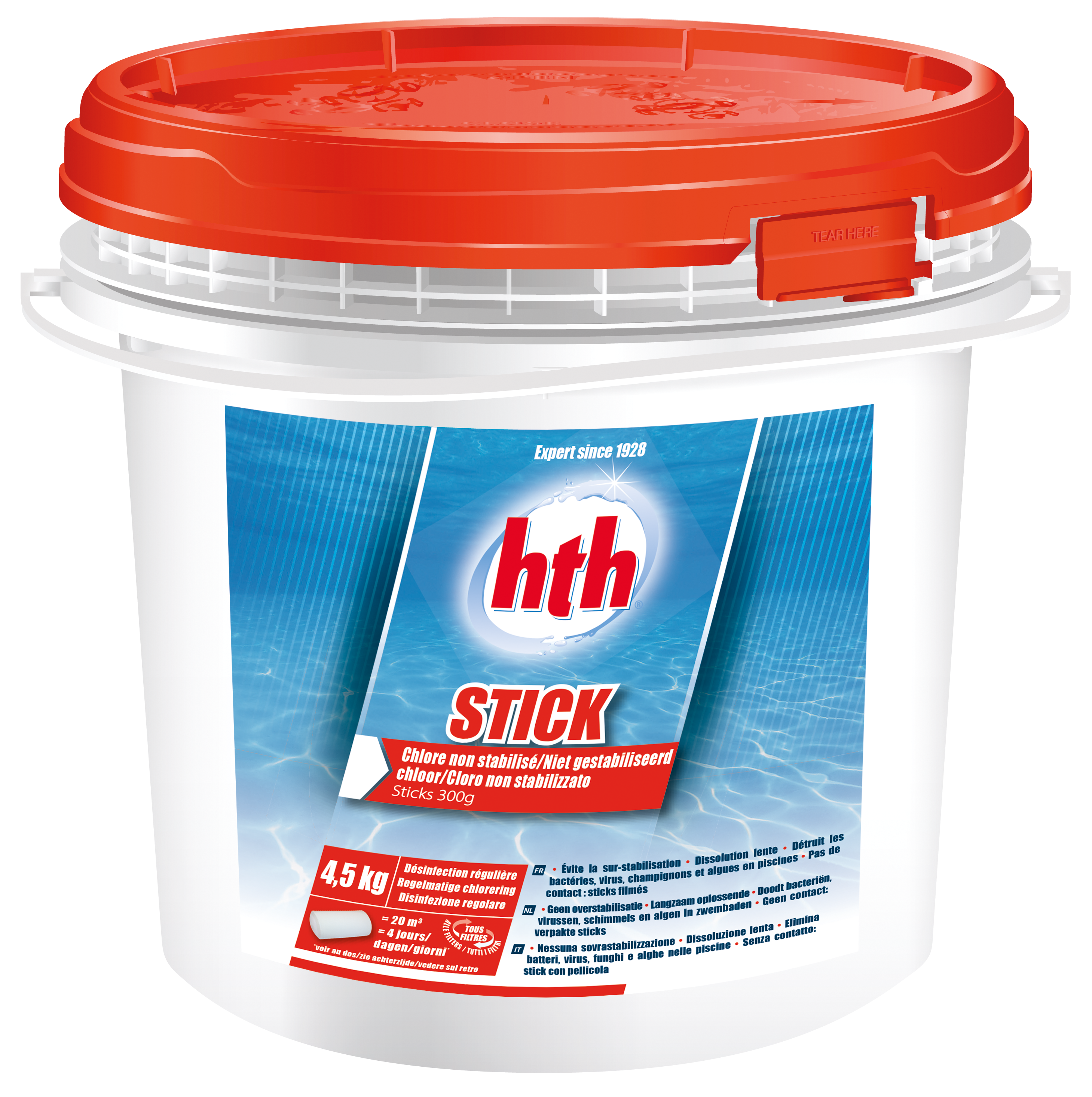 HTH Stick 300 g chlore non stabilisé